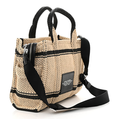 Marc Jacobs Straw Jacquard Medium The Traveler Tote Bag Natural 3 of 11