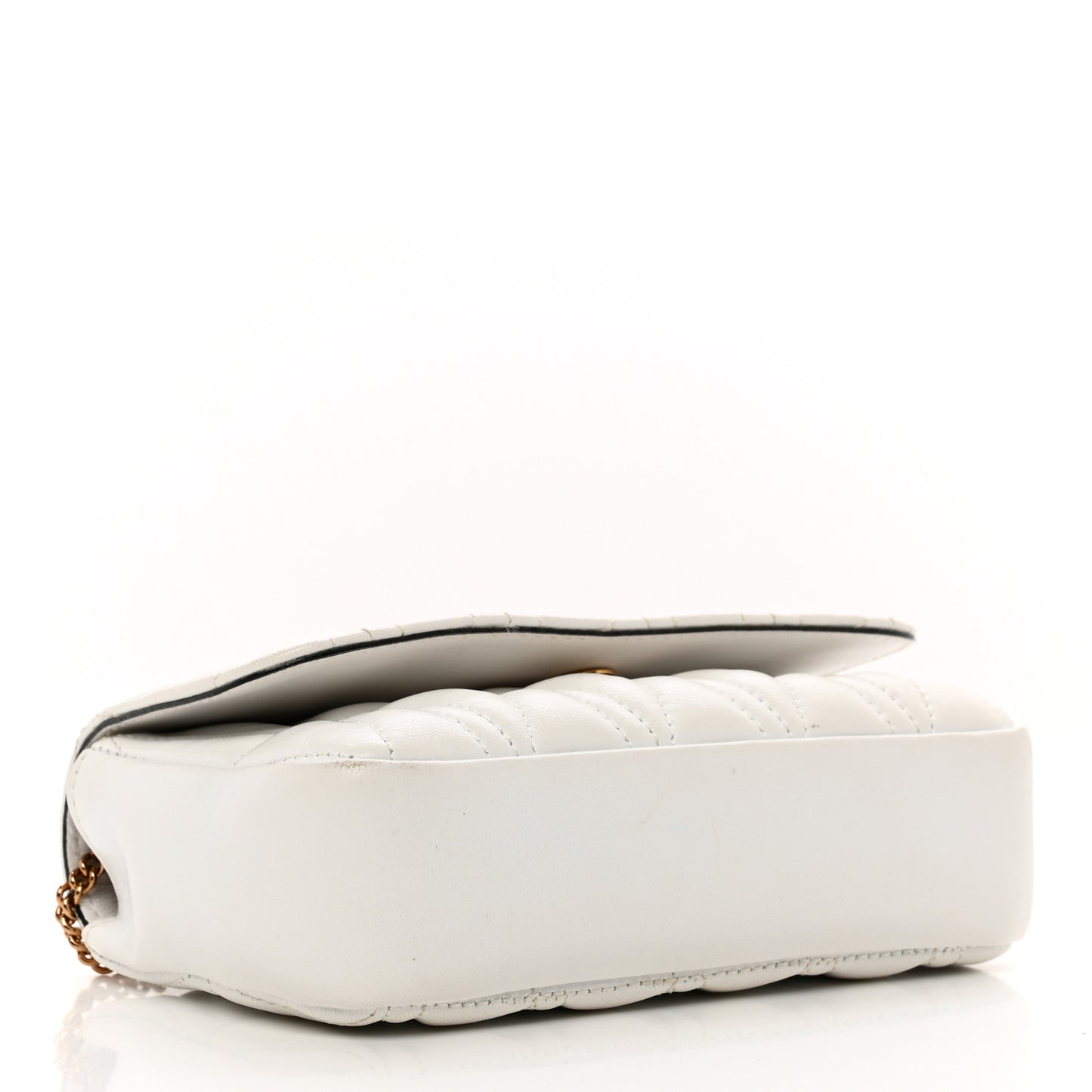 Nappa Quilted Virtus Evening Bag White