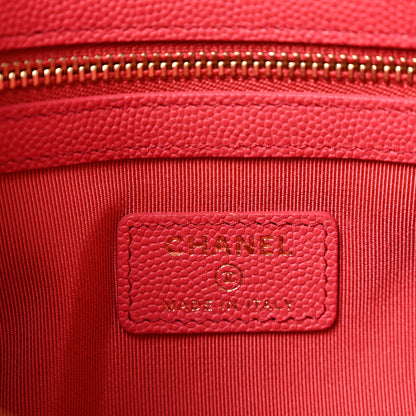 Chanel Caviar Quilted Medium Cosmetic Case Dark Pink 6 of 8