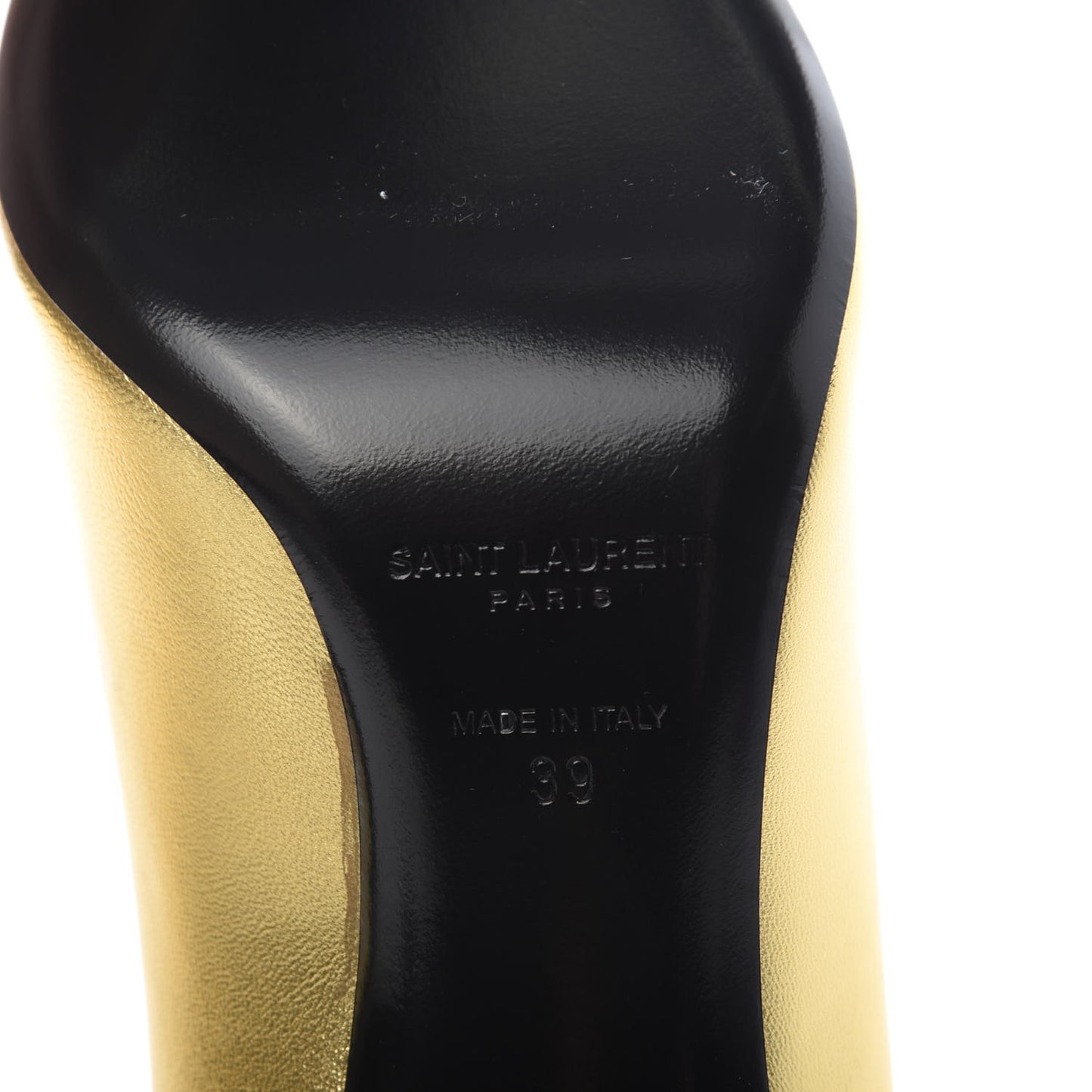 Calfskin Opyum 85 Pumps 39 Gold