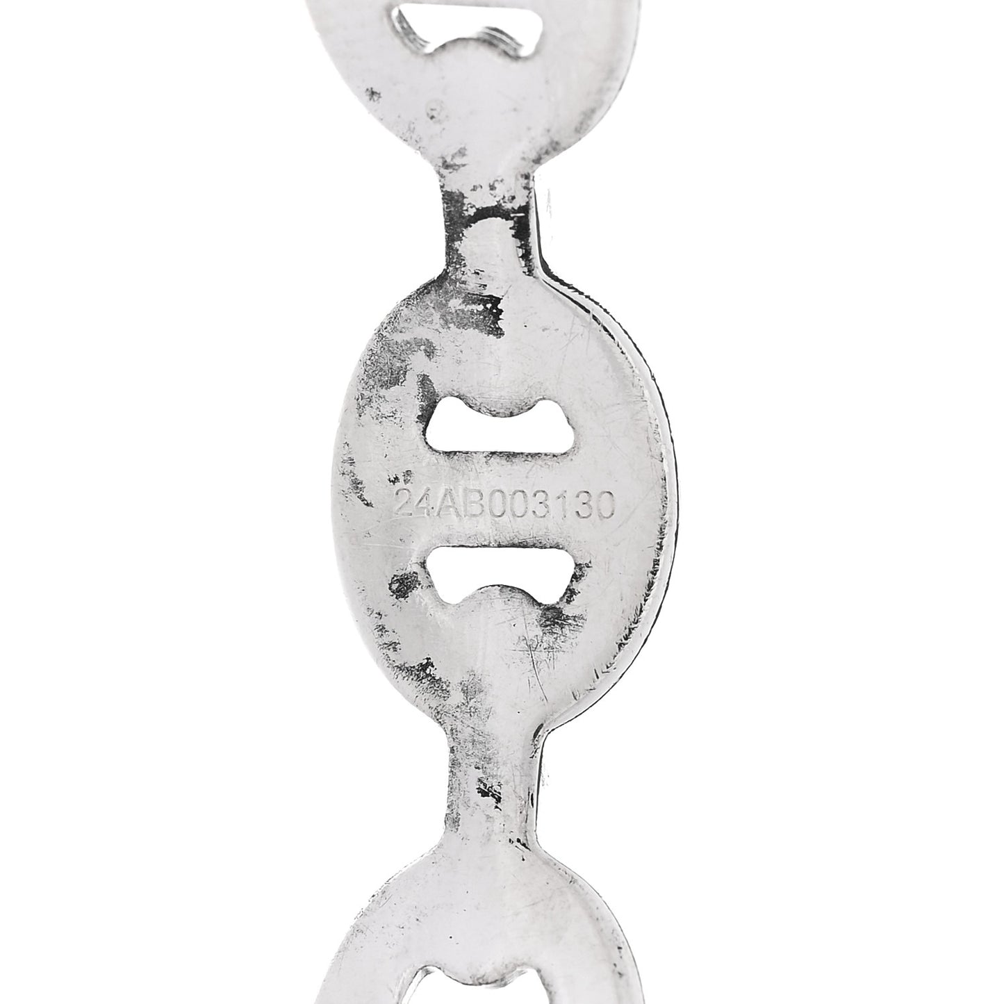 Sterling Silver MM Chaine d'Ancre Enchainee Cuff Bracelet ST