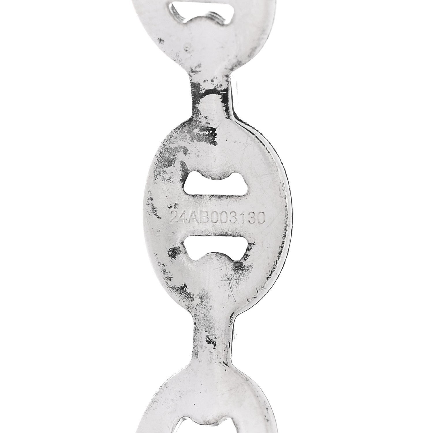 Hermes Sterling Silver MM Chaine d'Ancre Enchainee Cuff Bracelet ST 4 of 4