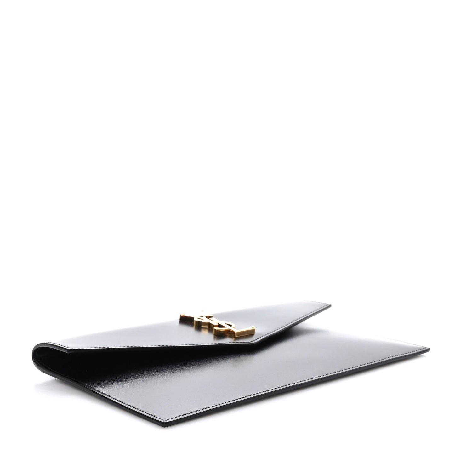 Smooth Shiny Calfskin Monogram Uptown Pouch Black