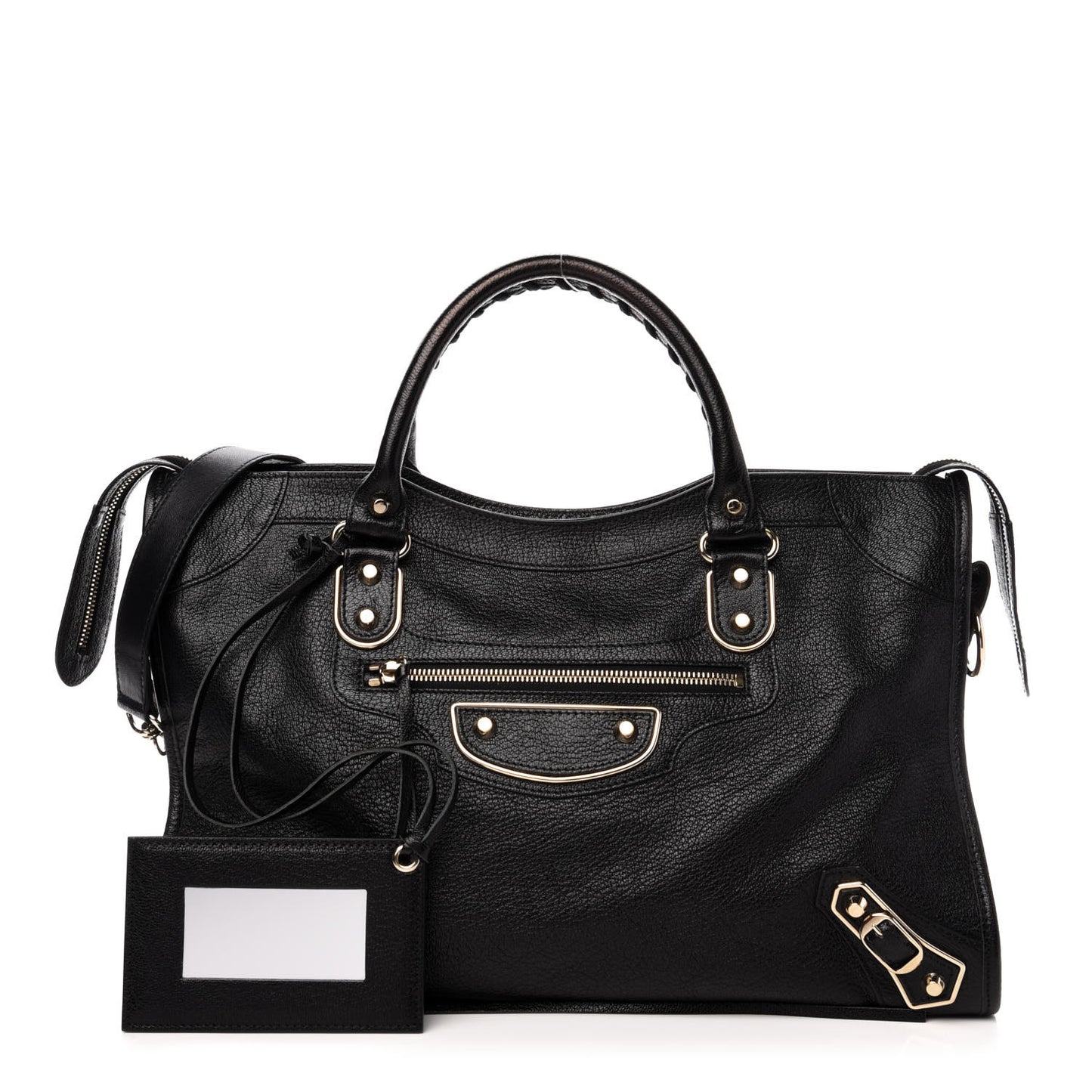 Chevre Gold Metallic Edge Hardware City Black
