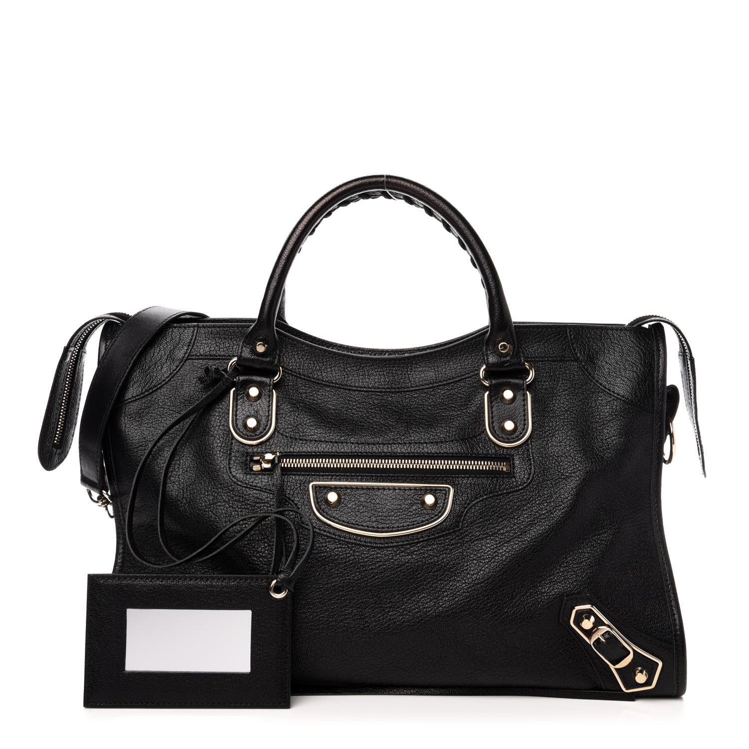 Balenciaga Chevre Gold Metallic Edge Hardware City Black 1 of 13