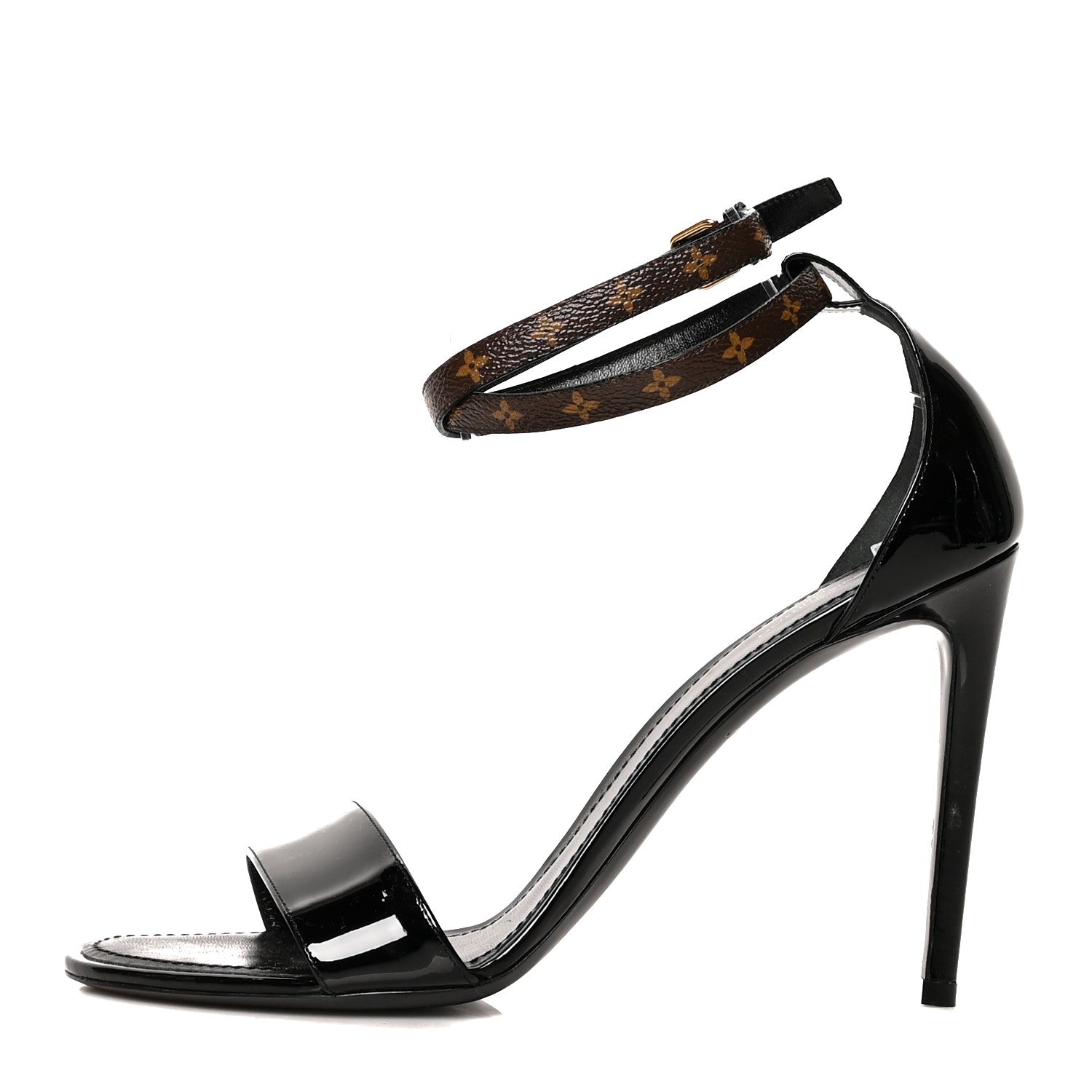 Louis Vuitton Patent Monogram Call Back Sandals 41 Black 1 of 7