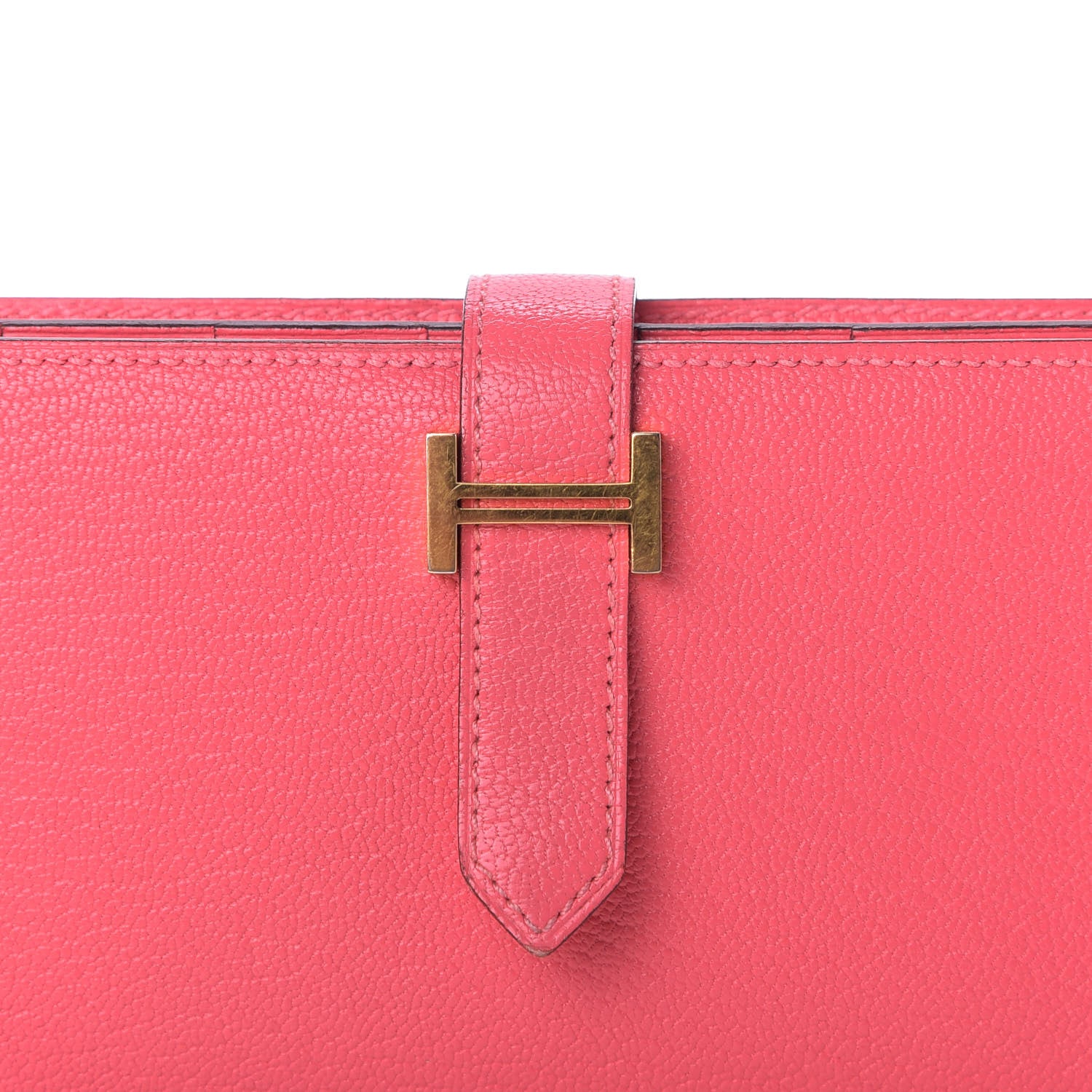 Hermes Chevre Mysore Bearn Gusset Wallet Rose Azalee 7 of 13