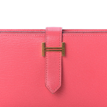 Hermes Chevre Mysore Bearn Gusset Wallet Rose Azalee 7 of 13