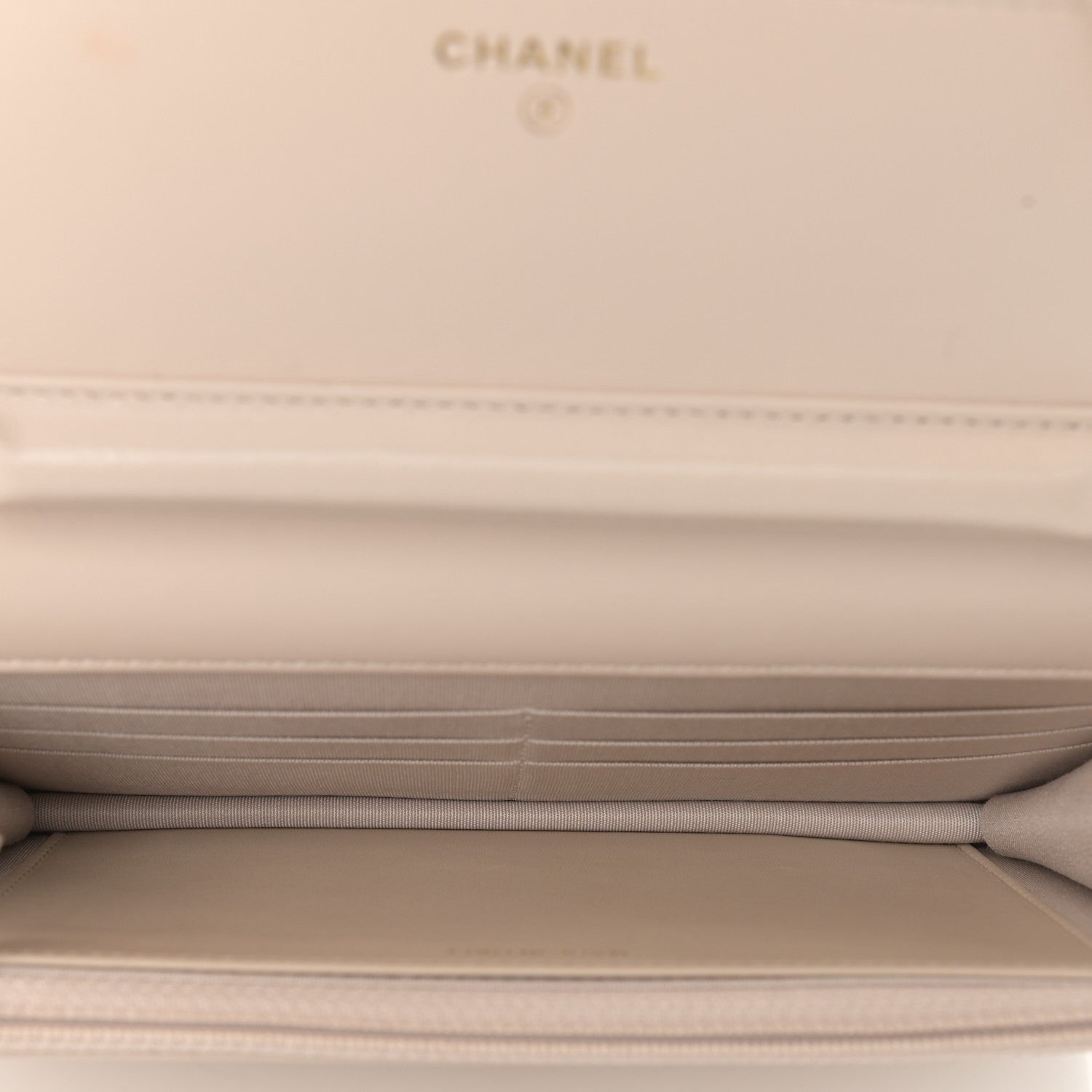 Chanel Lambskin Quilted Chain Around Wallet On Chain WOC Beige 5 of 12