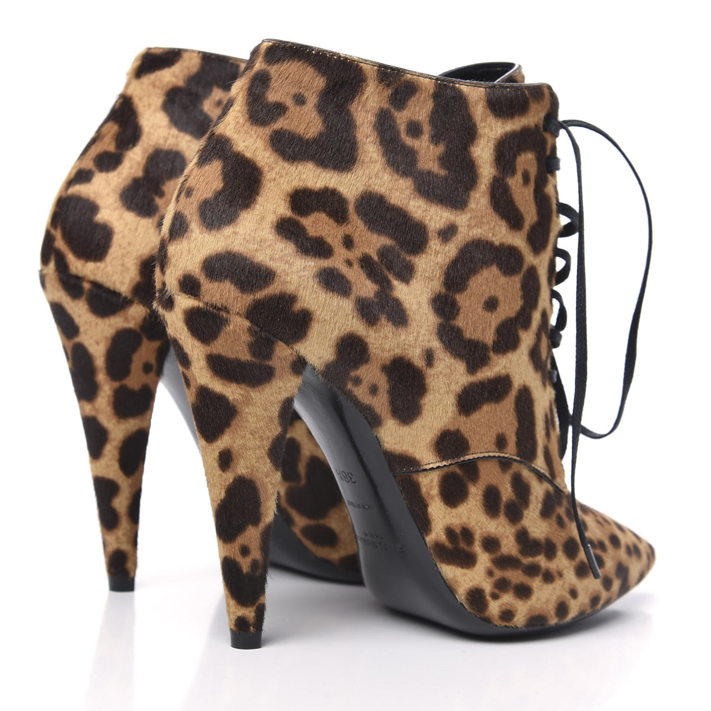 Calf Hair Chad Pony Lace Up Ankle Boots 38.5
