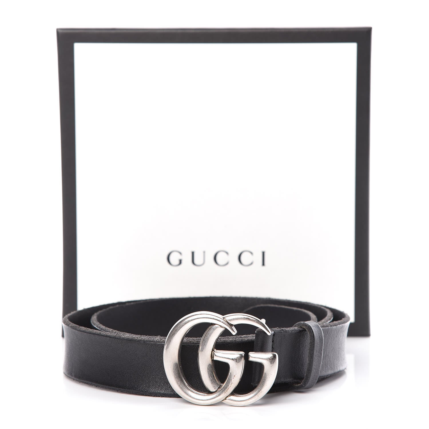 Gucci Cuoio Toscano Nickel Double G 30mm Belt 90 36 Black 7 of 7