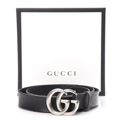 Gucci Cuoio Toscano Nickel Double G 30mm Belt 90 36 Black 7 of 7