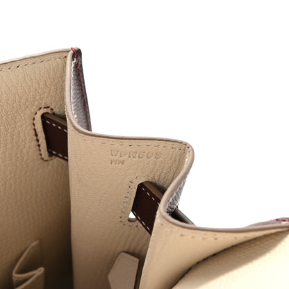 Hermes Epsom Bi-Color Horseshoe Kelly Sellier 40 Craie Rouge Sellier 7 of 10
