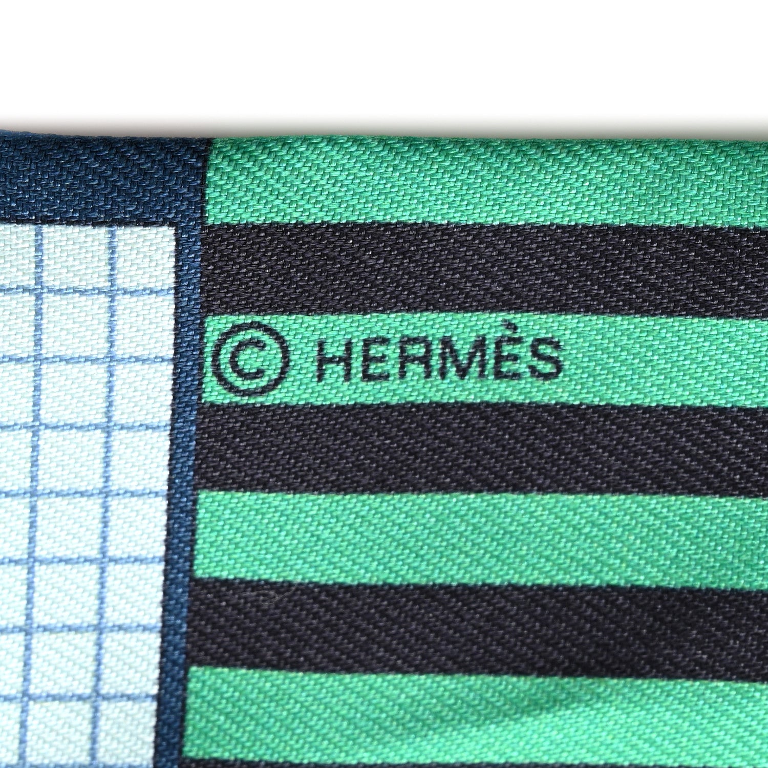 Hermes Silk Couvertures Nouvelles Twilly White Vert Orange 4 of 4