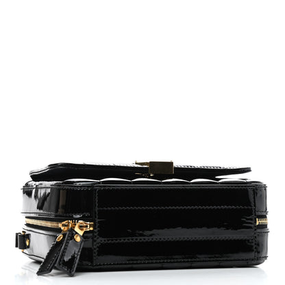 Saint Laurent Patent Matelasse Monogram Vicky Camera Bag Black 4 of 10