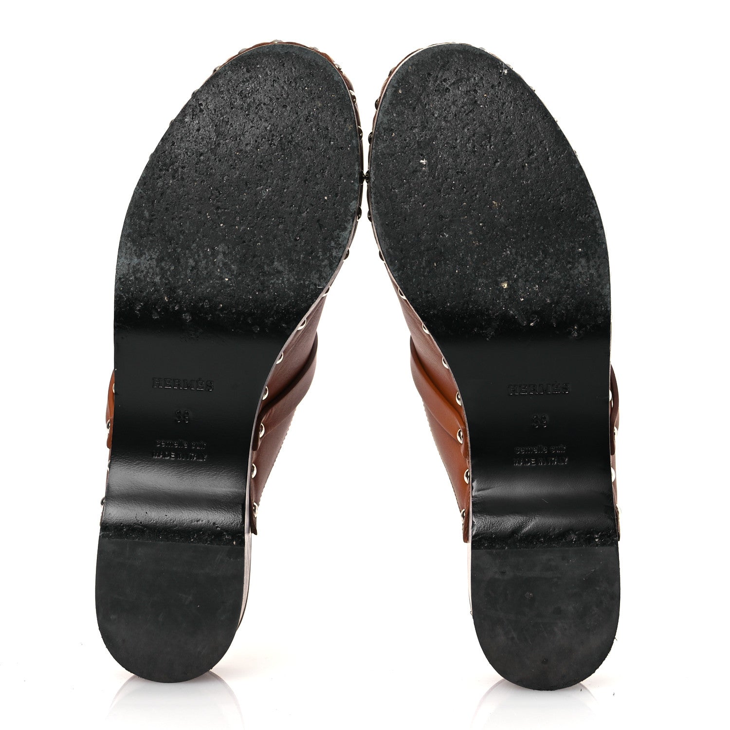 Hermes Heritage Calfskin Carlotta Mules 39 Naturel 7 of 13