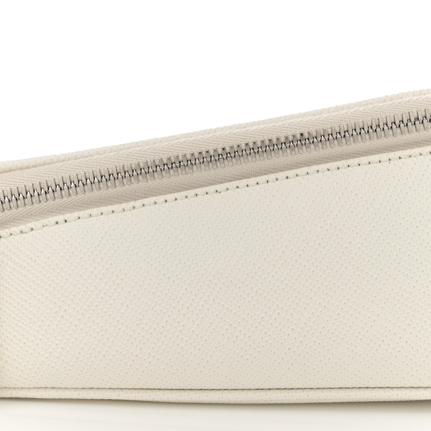 Saffiano Triangle Shoulder Belt Bag White