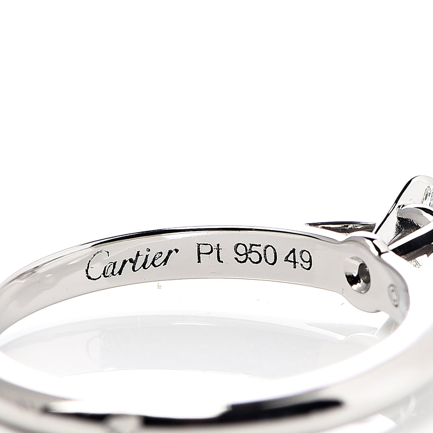 Platinum Diamond .33ct Solitaire 1895 Engagement Ring 49 4.75