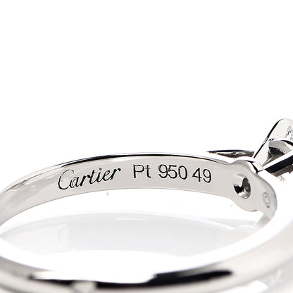 Cartier Platinum Diamond .33ct Solitaire 1895 Engagement Ring 49 4.75 6 of 7