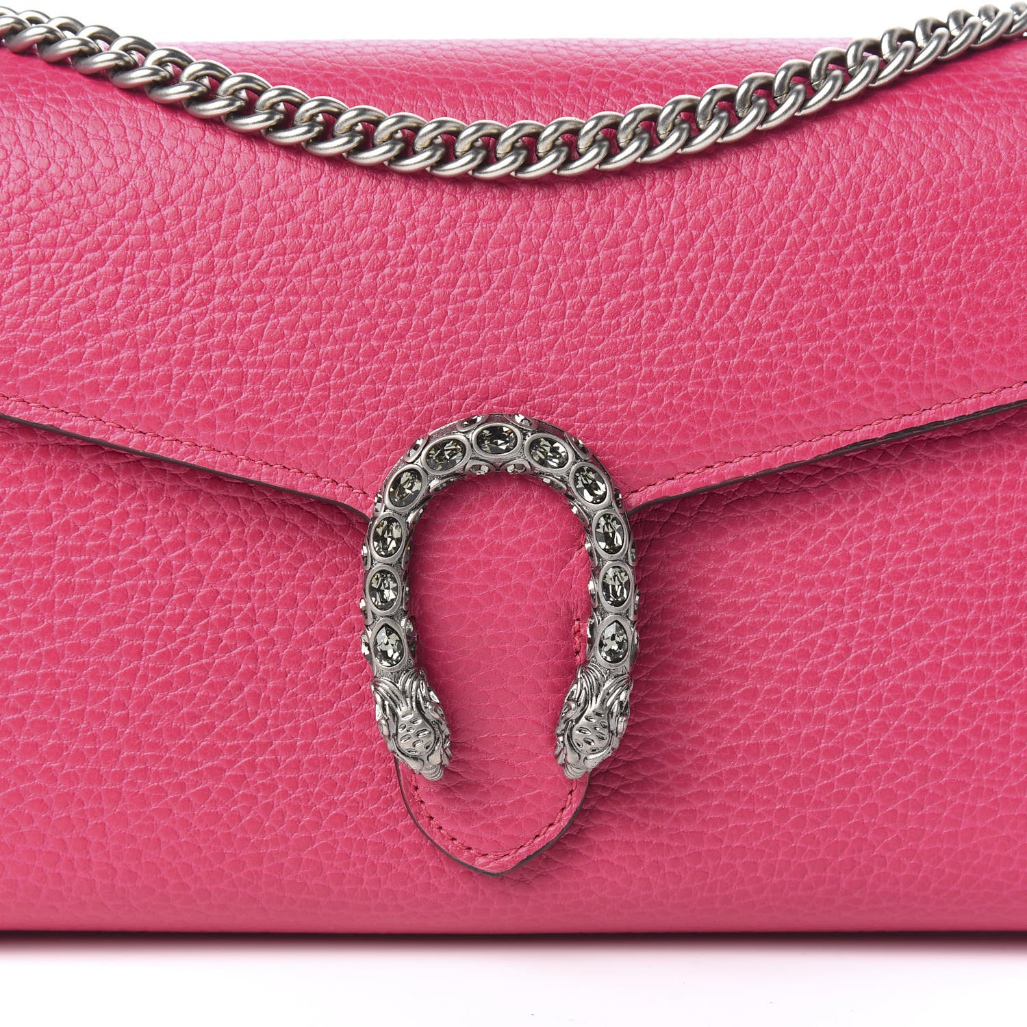 Gucci Dollar Calfskin Crystal Mini Dionysus Chain Wallet Box Pink 11 of 11