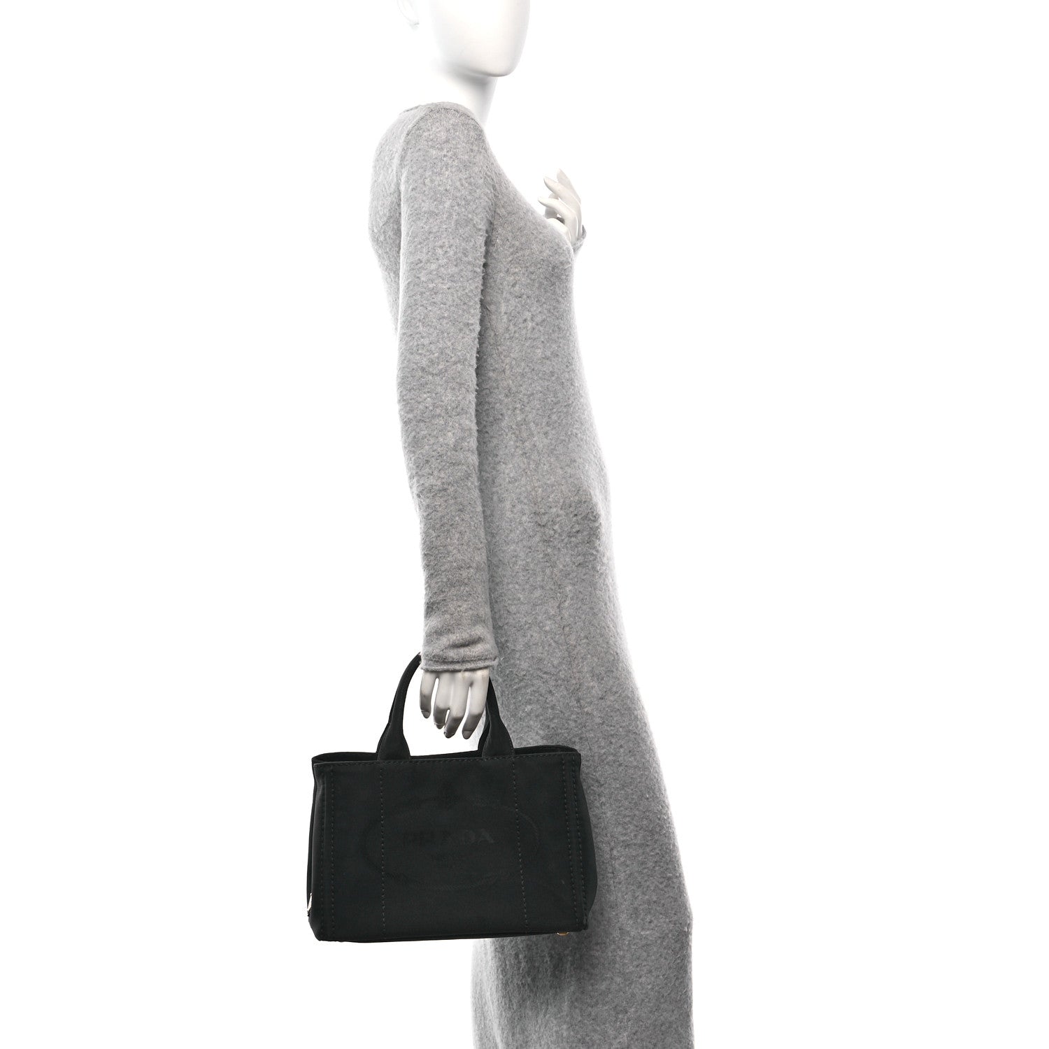 Prada Canapa Small Logo Tote Black 2 of 10
