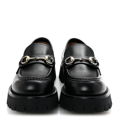 Gucci Real Betis Glamour Calfskin Horsebit Womens Mocassin Loafers 39 Black 2 of 10