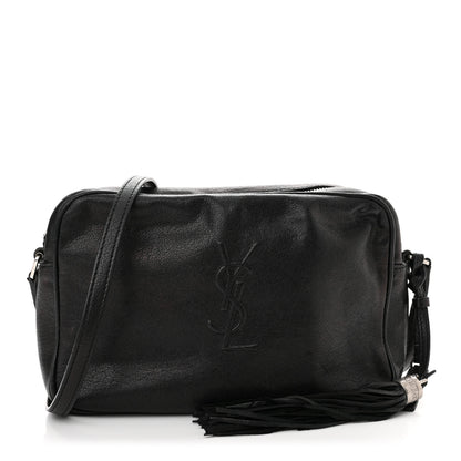 Saint Laurent Lambskin Monogram Embossed Small Lou Camera Bag Black 1 of 11