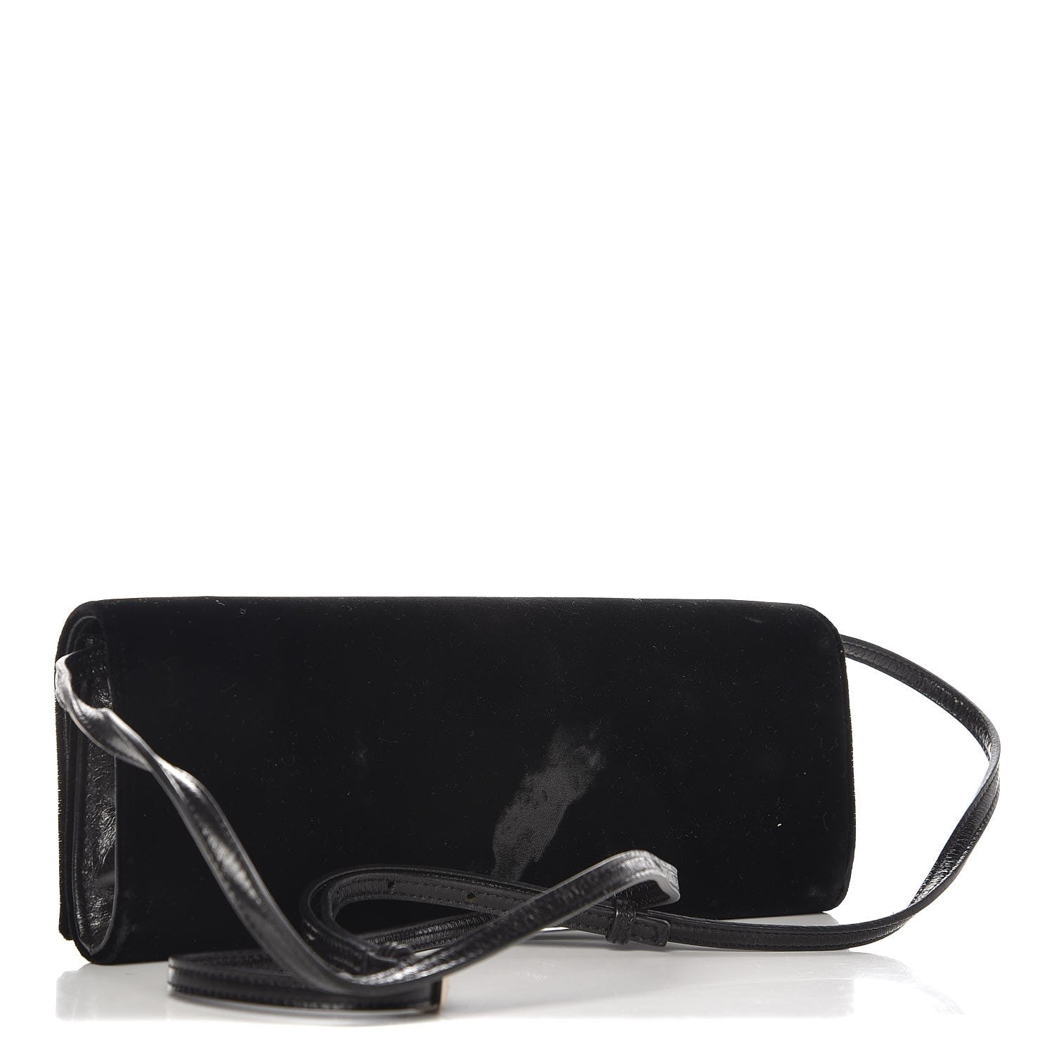 Saint Laurent Velvet Crystal Fetiche Clutch Nero Black 3 of 8