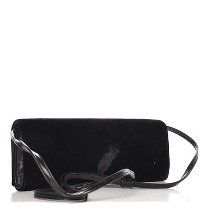 Saint Laurent Velvet Crystal Fetiche Clutch Nero Black 3 of 8