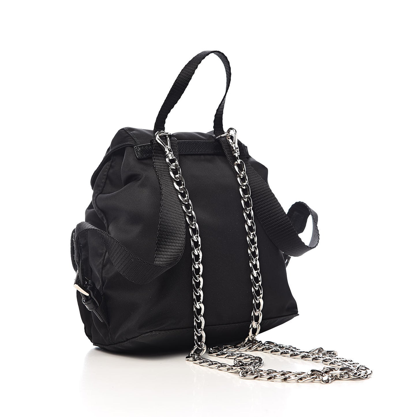 Nylon Vela Mini Crossbody Backpack Black