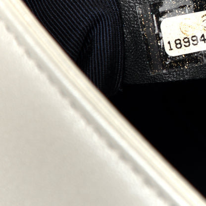 Chanel Lambskin Embossed New Medium Boy Cube Flap White 5 of 6