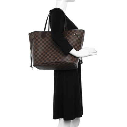 Louis Vuitton Damier Ebene Neo Neverfull MM Rose Ballerine 2 of 10