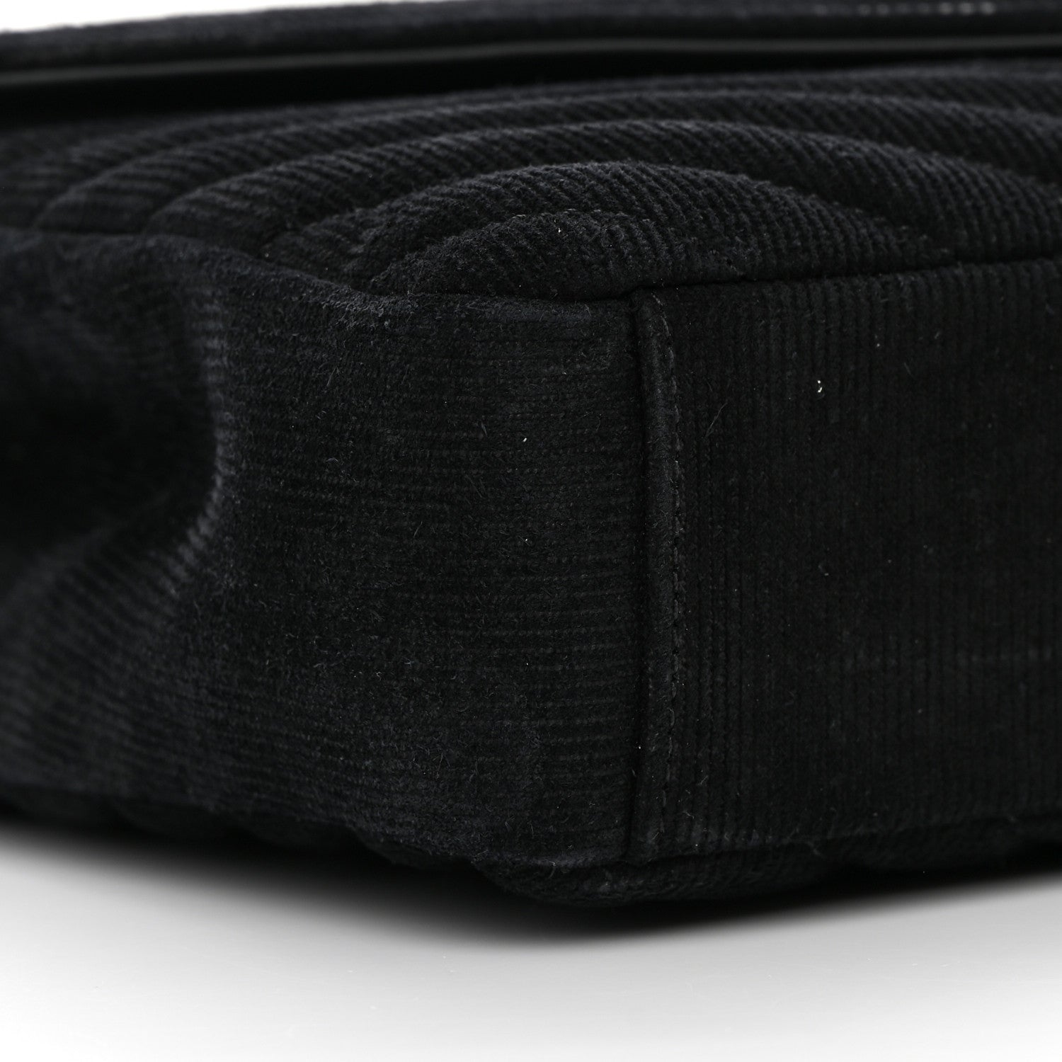 Saint Laurent Corduroy Matelasse Chevron Monogram Medium College Bag Softy Black 9 of 15