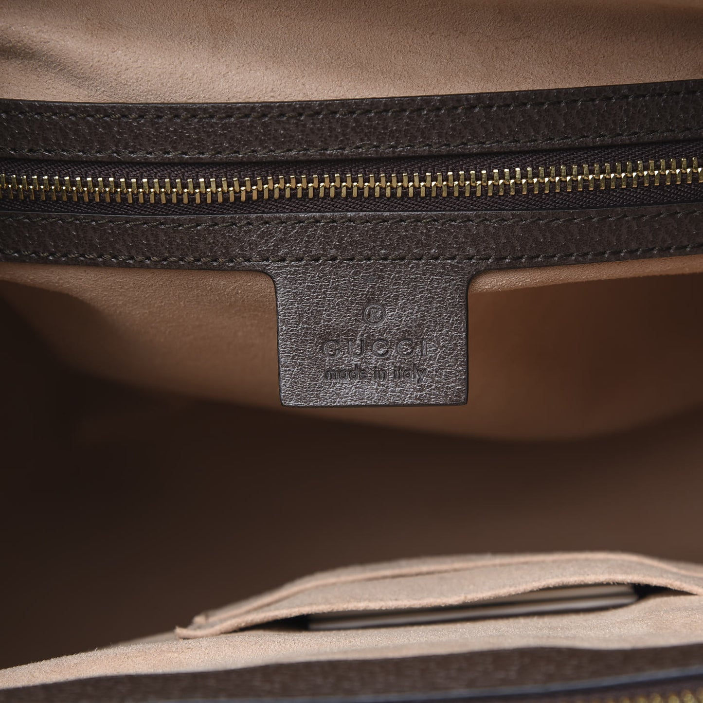 GG Supreme Monogram Web Medium Ophidia Tote Bag Brown