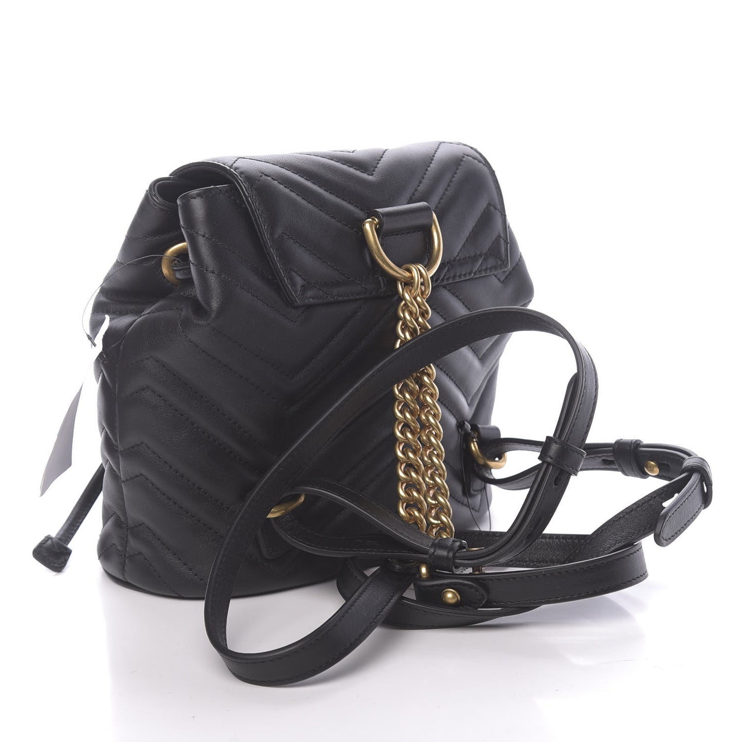 Calfskin Matelasse GG Marmont Flap Backpack Black