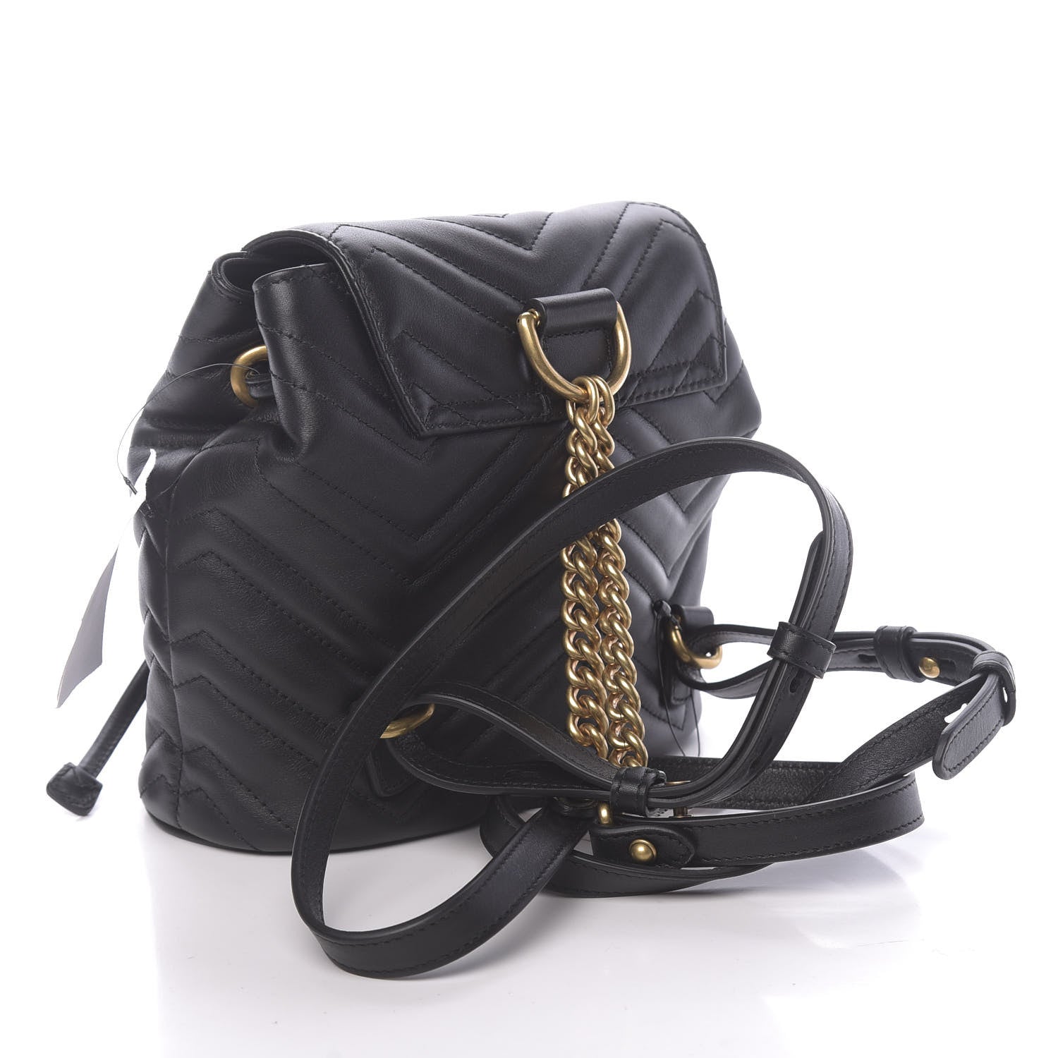 Gucci Calfskin Matelasse GG Marmont Flap Backpack Black 2 of 9