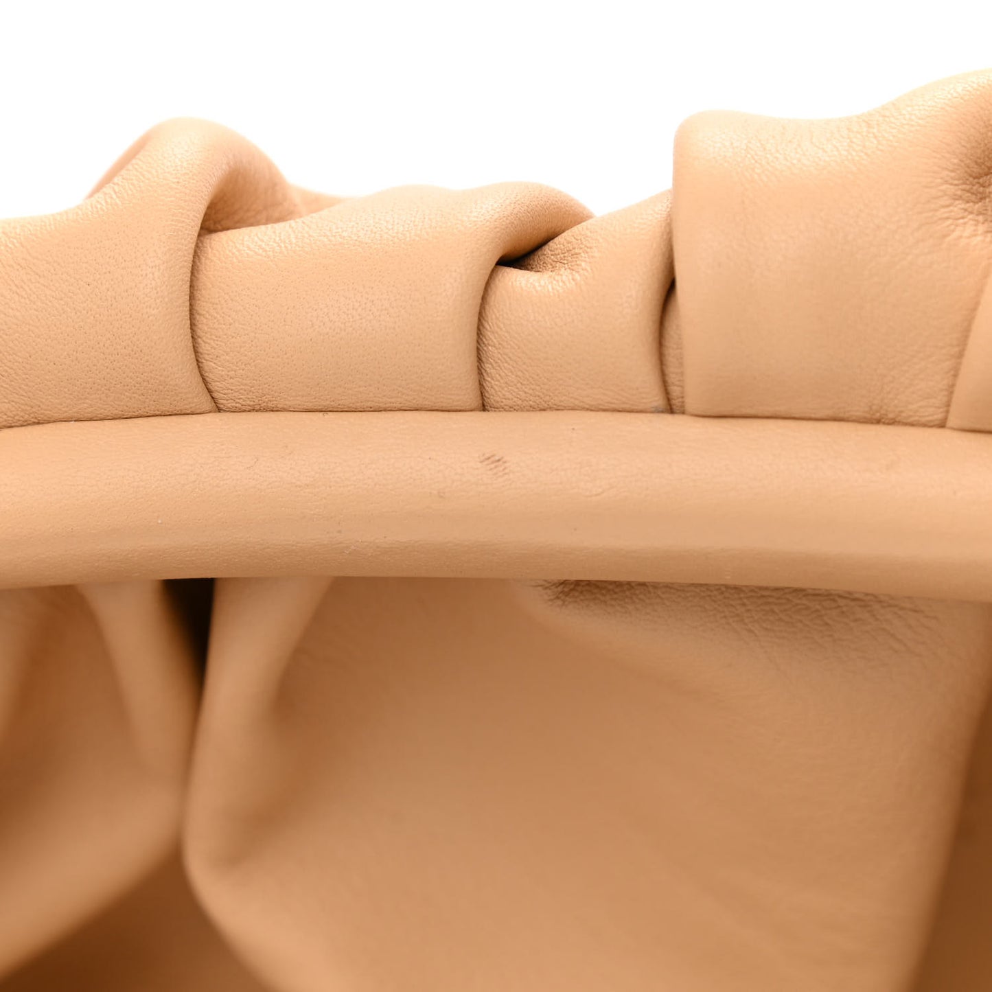 Smooth Butter Calf The Pouch Oversized Clutch Nude