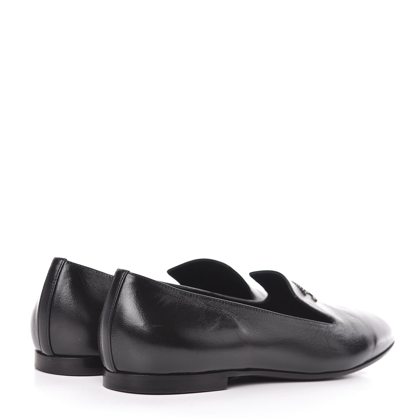 Lambskin CC Mocassin Loafers 37.5 Black