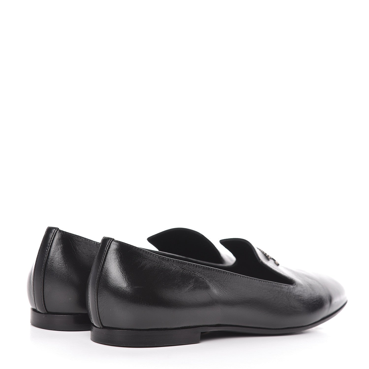 Chanel Lambskin CC Mocassin Loafers 37.5 Black 4 of 14