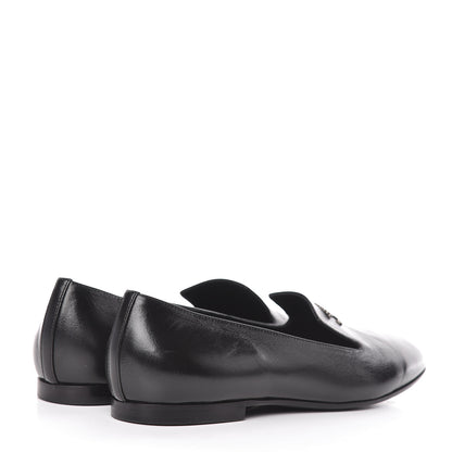 Chanel Lambskin CC Mocassin Loafers 37.5 Black 4 of 14