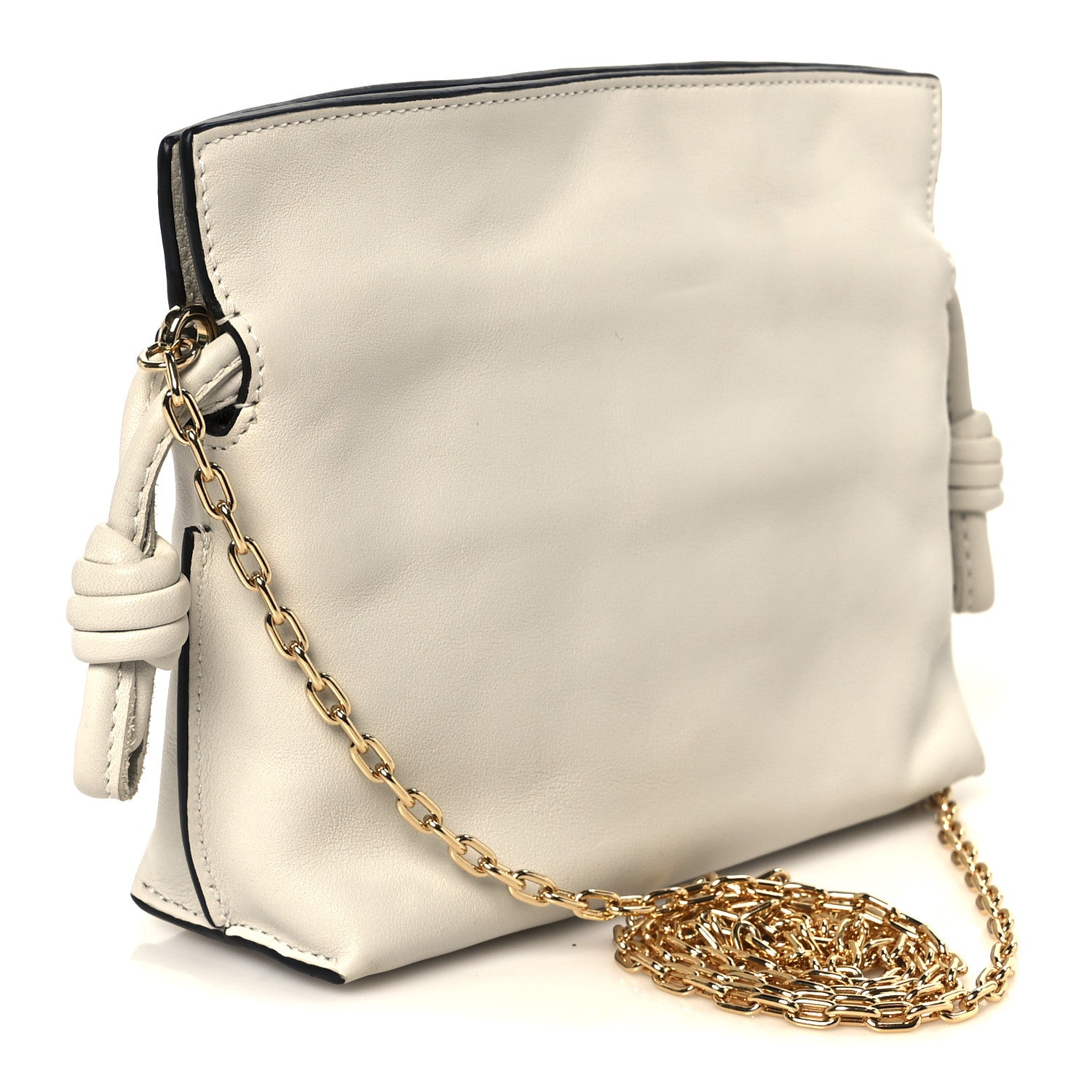 Loewe Calfskin Nano Flamenco Knot Clutch Soft White 3 of 11