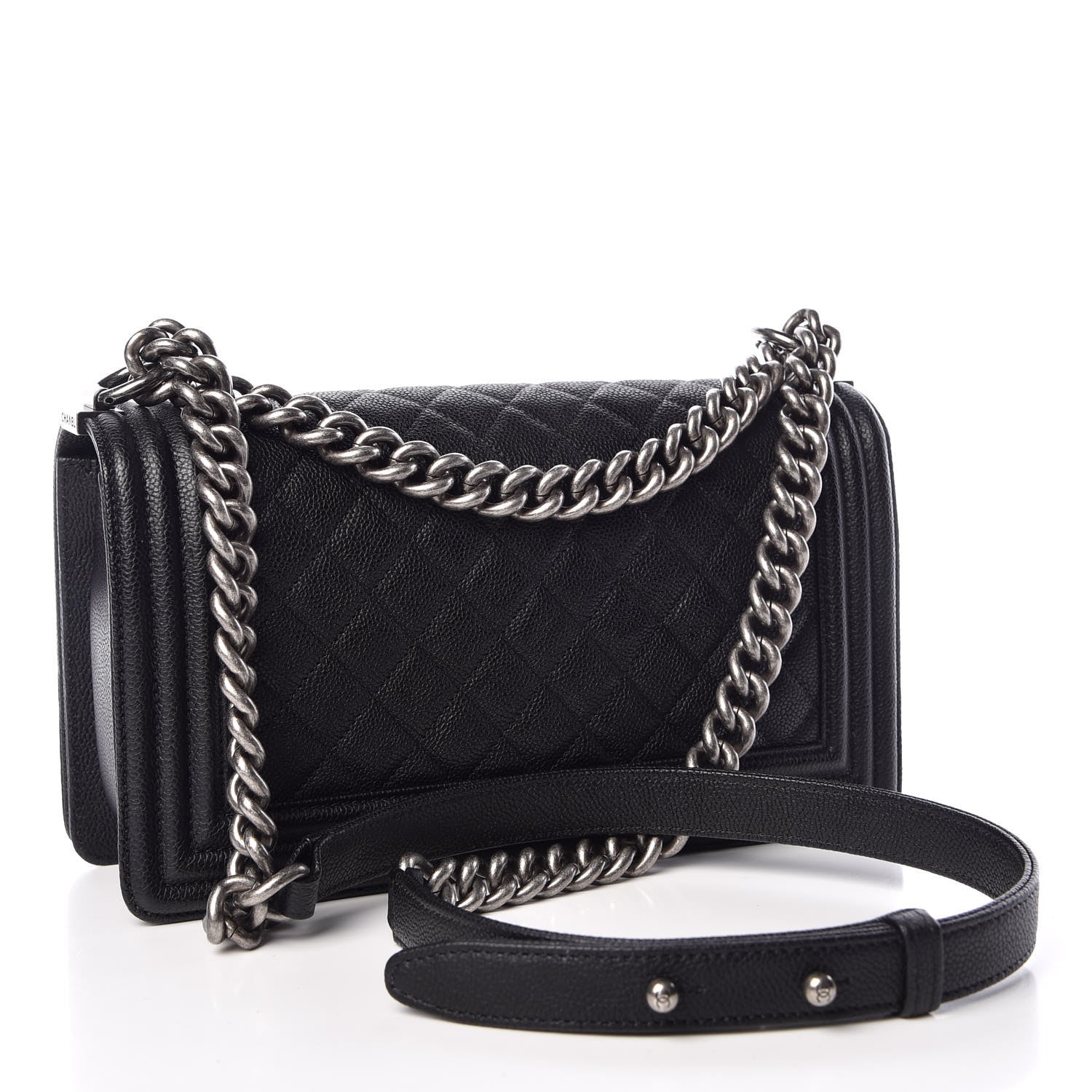 Chanel Caviar Quilted Medium Boy Flap Black 4 of 11