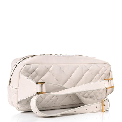 Versace Nappa Barocco Quilted Vanitas Medea Belt Bag White 3 of 23