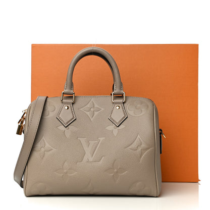 Louis Vuitton Empreinte Monogram Giant Speedy Bandouliere 25 Tourterelle 12 of 12