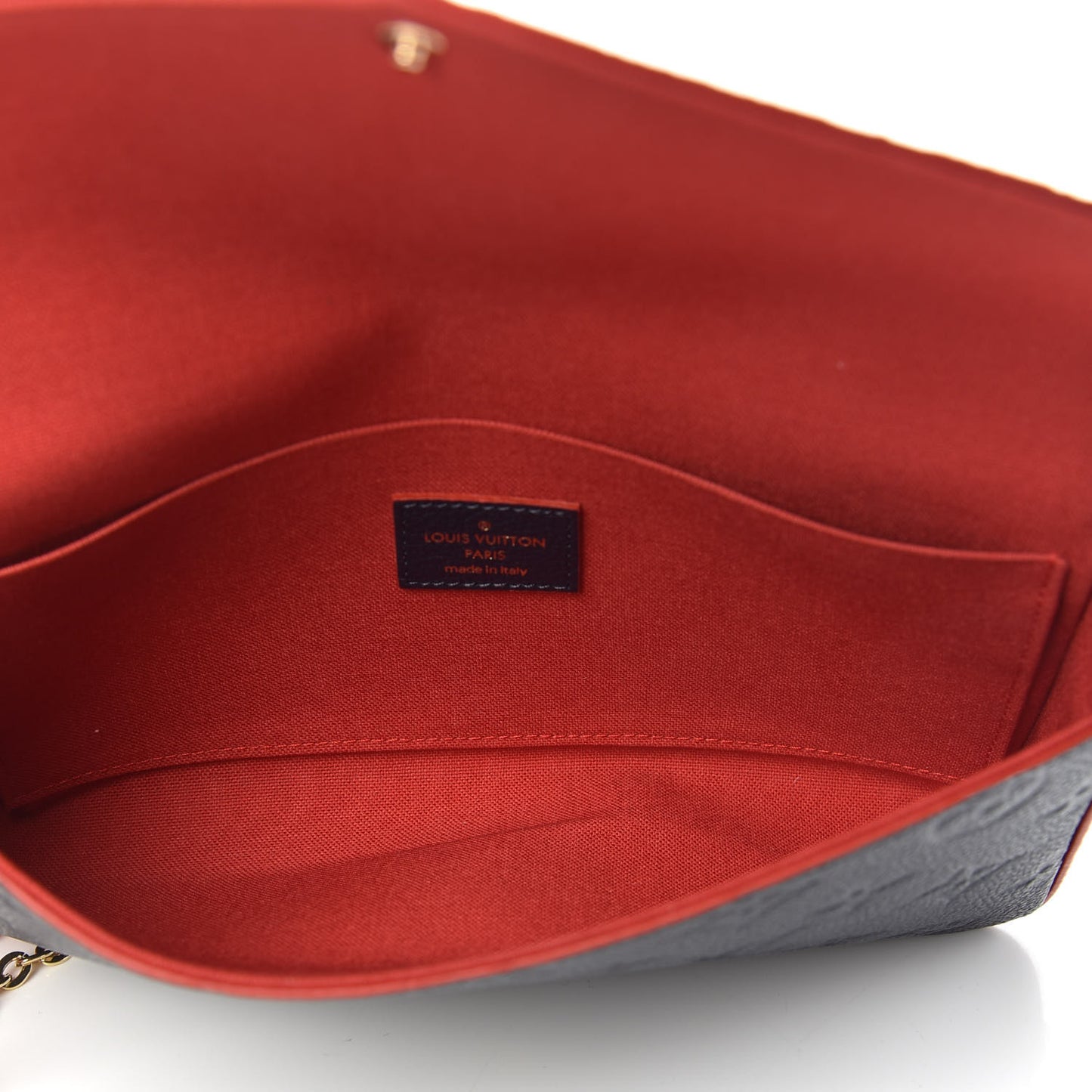 Empreinte Pochette Felicie Chain Wallet Marine Rouge