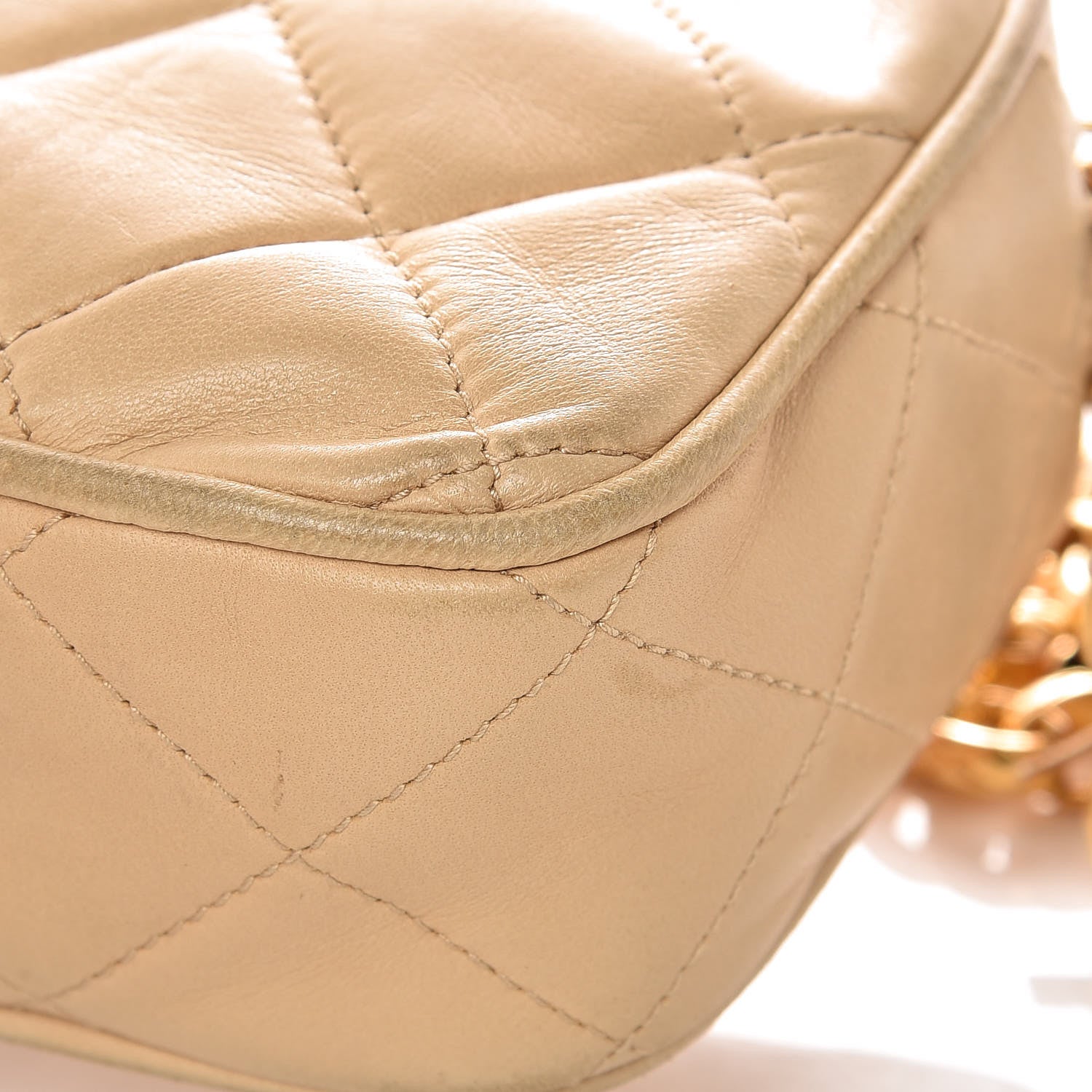 Chanel Lambskin Quilted Tassel Camera Case Beige 19 of 21