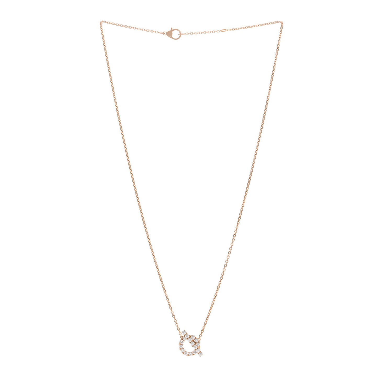 18K Rose Gold Diamond Finesse Pendant Necklace