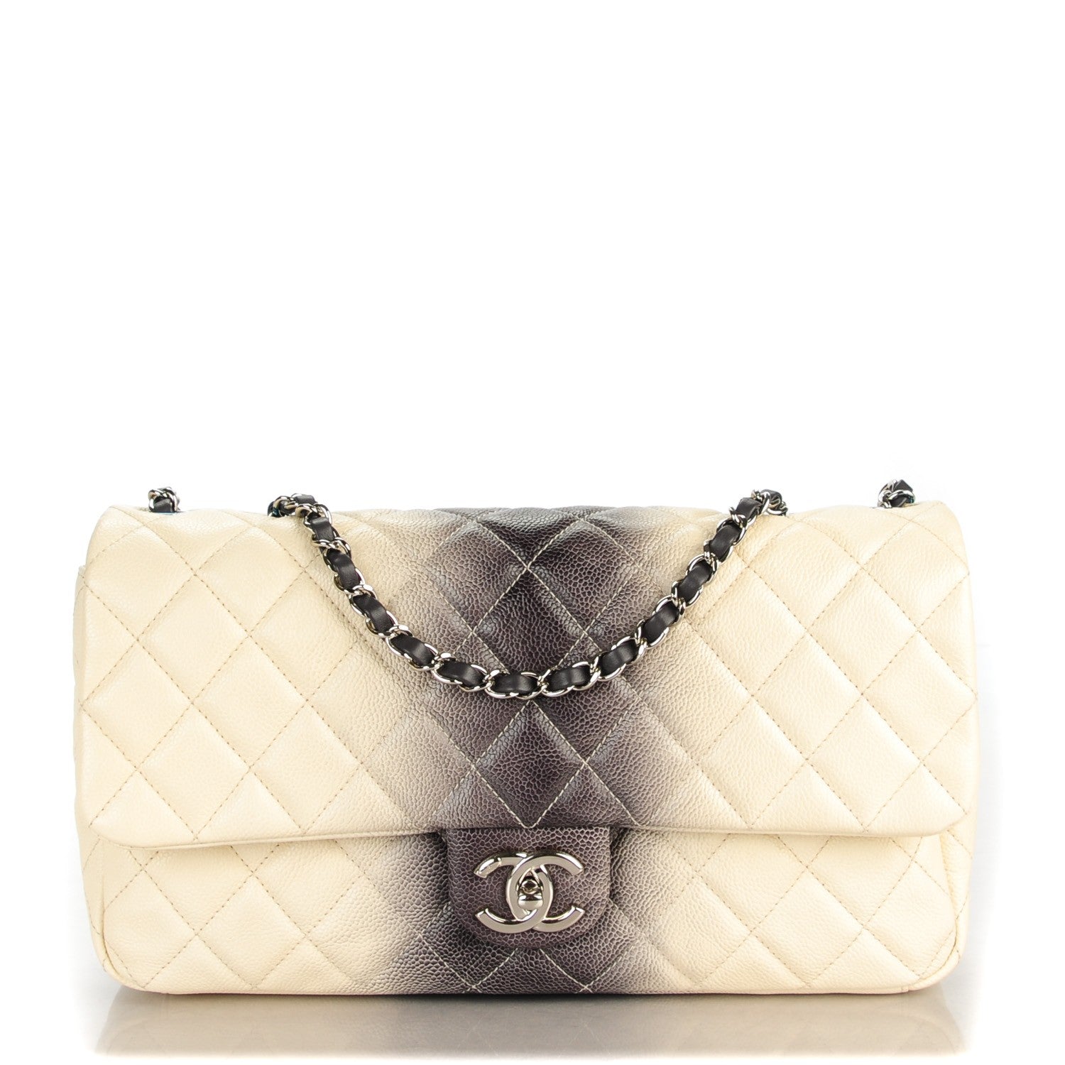 Chanel Caviar Quilted Large Ombre Single Flap Grey 1 of 8