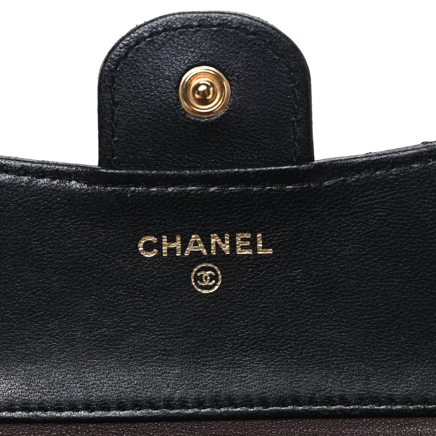 Chanel Lambskin Quilted Compact Flap Wallet Black 6 of 8