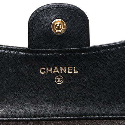 Chanel Lambskin Quilted Compact Flap Wallet Black 6 of 8